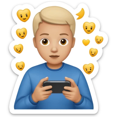 learning reading phone on tiktok with controller in had sticker