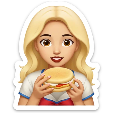 Girl venezolana eating arepa sticker