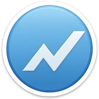 Un circulo de color azul  que adentro este una palomita de color blanco sticker