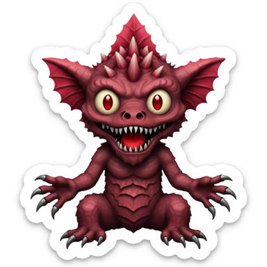 maak een emojie van de demogorgean van stranger things  sticker