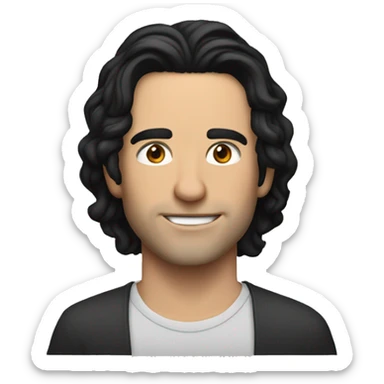 matt cornett actor black hair white guy sticker