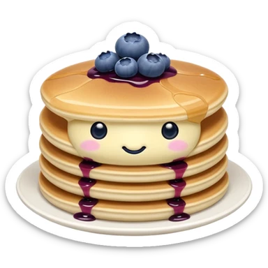 Jellycat Pancake with blueberry on top  sticker