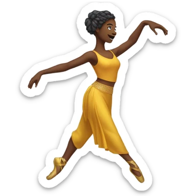 One armed female dancer sticker