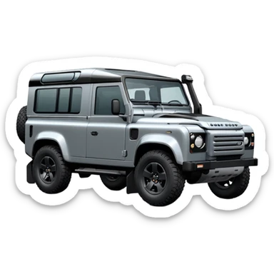 2025 my25.5 Landrover Defender in Carpathian Grey with gloss black accents sticker
