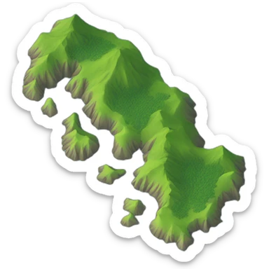 topo-map-islands-Sakhalin sticker