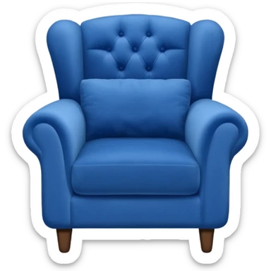 Blue armchair sticker