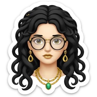 Medusa Versace with glasses  sticker