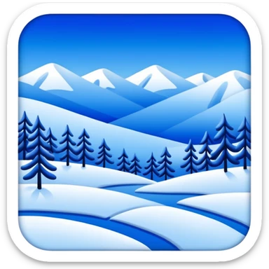 Matisse style BLUE abstract art WINTER landscape sticker