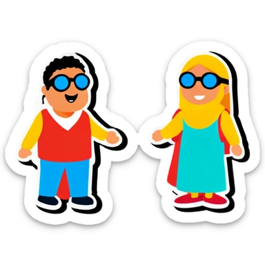 The blind person leading the blind audience sticker