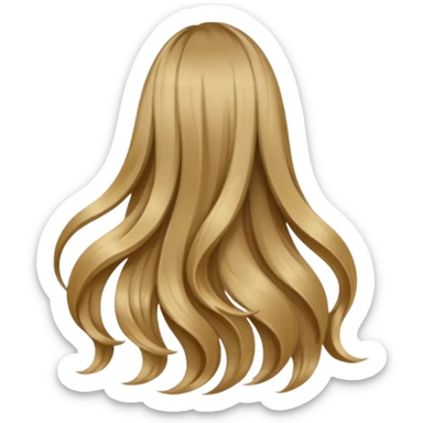 back view of long dark blonde hair sticker