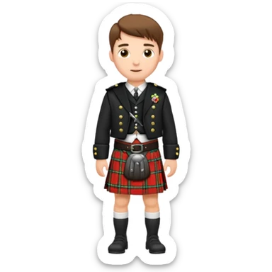 man wearing a kilt sticker