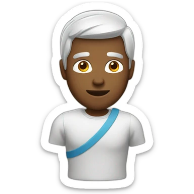 Man with hashtag  sticker