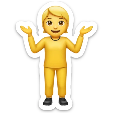 Make a emoji of a armless perdón, full body sticker