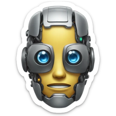 z on robot head sticker