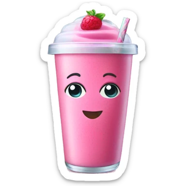 Pink smoothie sticker