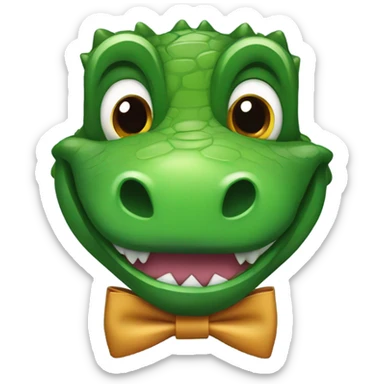 Crocodile in a bowtie sticker