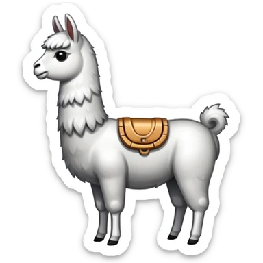 llama with steel resilient coil sticker