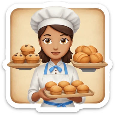 Street Baker woman  sticker