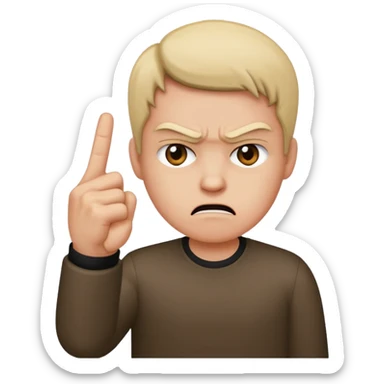 middle finger figgo sticker