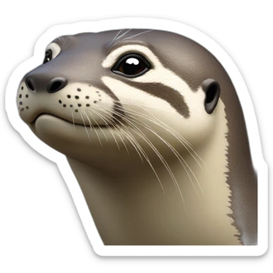 Loutre dur tortue sticker