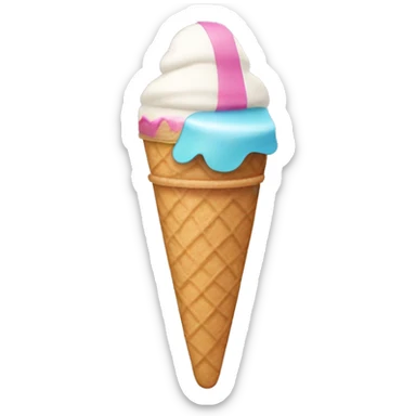 Ice cream with a surfboard  sticker