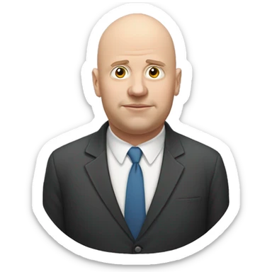 john warren white bald guy fat chubby and egg head sticker