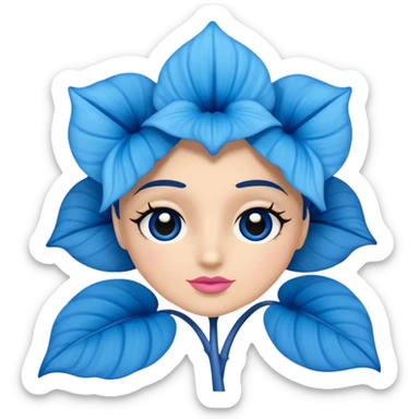 Crie uma rosa azul, com espinhos sticker