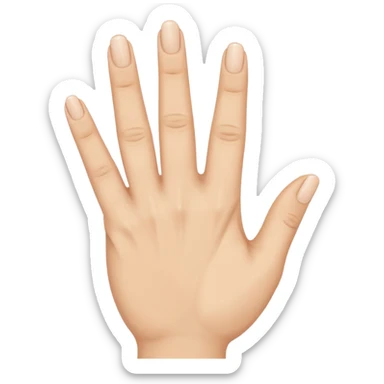 Fais-moi demain coller les unes à côté des autres. La première main gauche le pouce, l’index, majeur sont levé alors que l’annulaire et auriculaire sont repliés. Reproduit la même chose pour la main droite. sticker