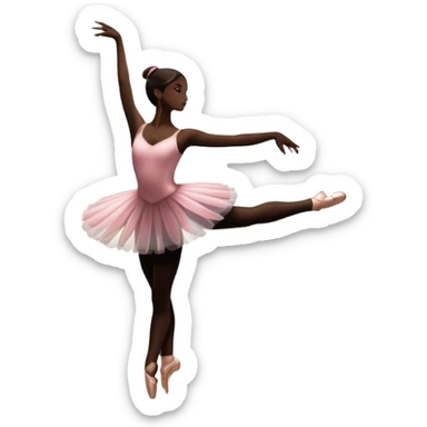 Icon for Ballet: a theater stage with silhouette of a ballerina in an elegant pose, surrounded by spotlight and stage lights. The icon should convey the grace and beauty of ballet, with focus on the dancer and the dramatic lighting. Transparent background. sticker