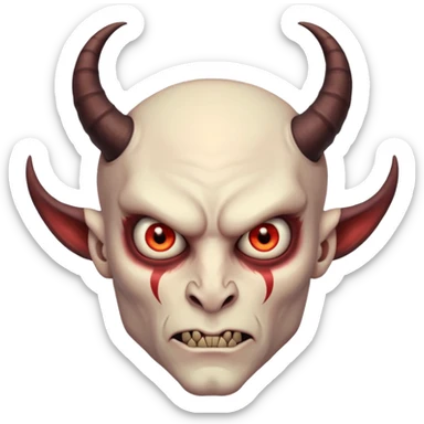 man with demon personality sticker