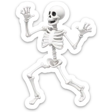 Dancing skeleton sticker