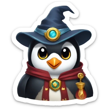 penguin mage cute little sticker