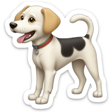 Chien qui joue avec un chat sticker