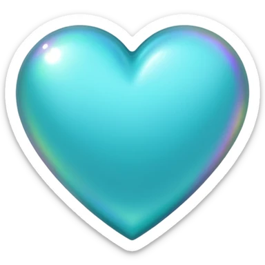 Cœur turquoise sticker
