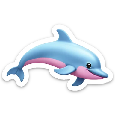 pink pastel dolphin sticker