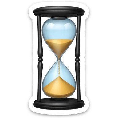 black hourglass sticker