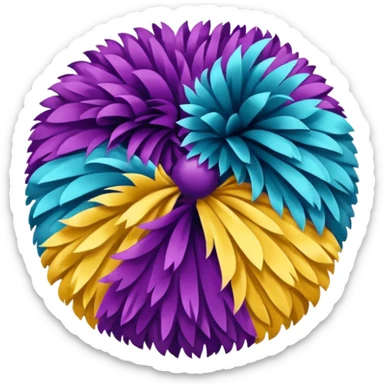 Cheerleading pom poms sticker