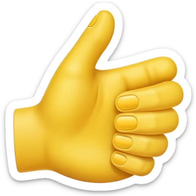 make a yellow thumb bending to the left sticker