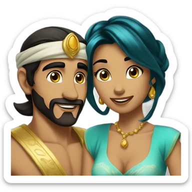 Aladin et jasmine sticker