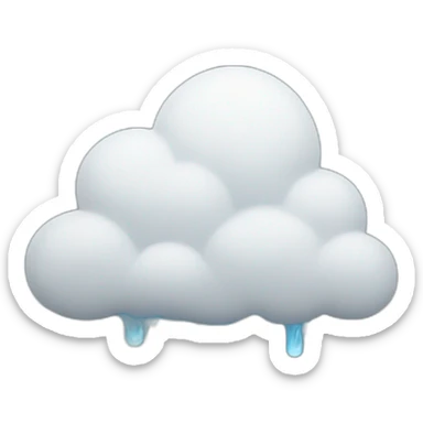 Cloud pouring a mix of rain and snow sticker