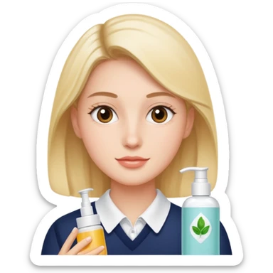 Cute preppy skincare sticker