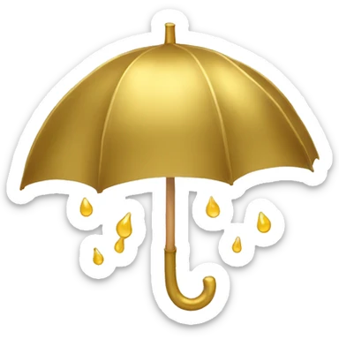 gota de lluvia color oro sticker