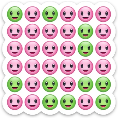 Crea una mezcla de este💚y de este😘 sticker