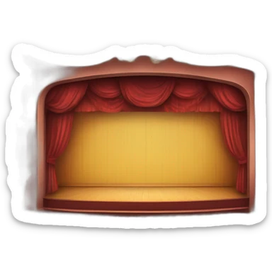 theater stage with people sticker