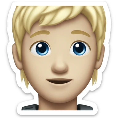 Blonde hair blue eyed boy sticker