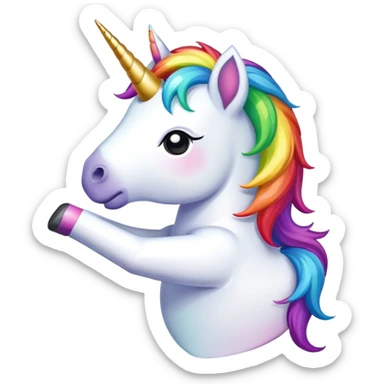 Unicorn dab sticker