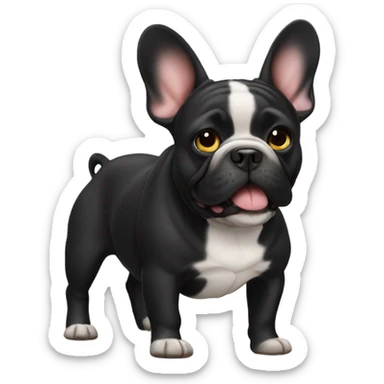 French bull dog black sticker