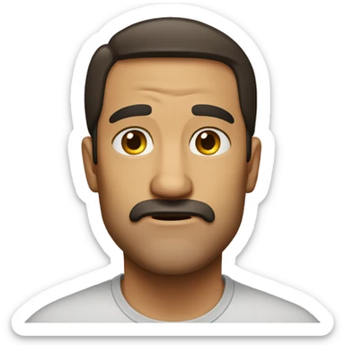 Realization face emoji blank stare sticker