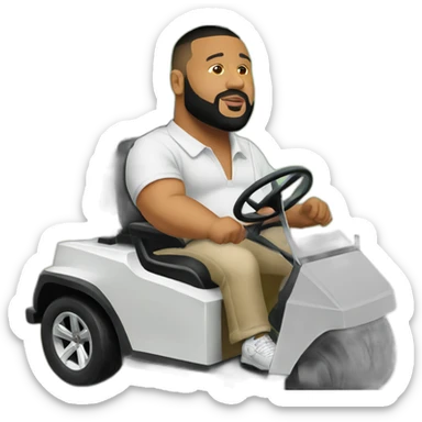 dj khaled driving golf cart sticker