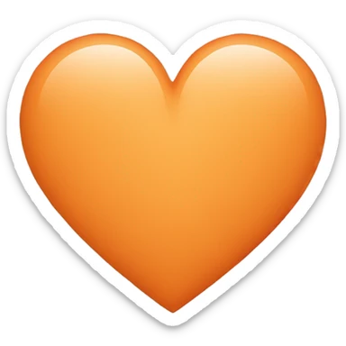 Light orange heart  sticker